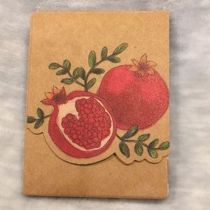 Pomegranate Botanical Mini Magnetic Note Pad by Kelly Green NWT 75 sheets recycl